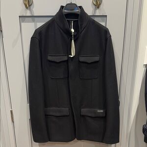 Armani Collezioni Black Military Field Jacket 58R